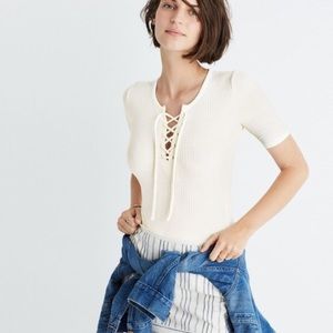 Madewell Lace up Bodysuit